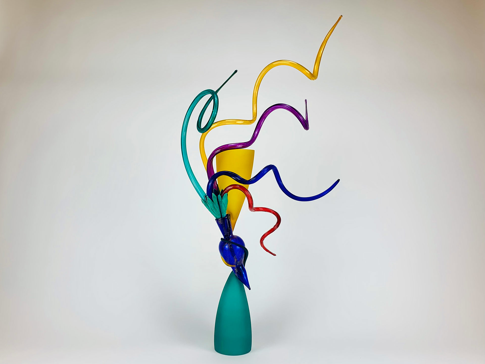 Richard-Royal-Spray-series-Moment-SP04-35-teal-gold-purple-multi-color-blown-glass-sculpture