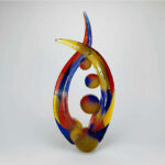 richard-royal-apropo-series-Cry-Love-A20-09-yellow-blue-red-primary-colors-solid-glass-sculpture