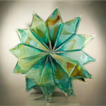 richard-royal-geo-series-geo11-01-front-green-blue-hot-glass-sculpture
