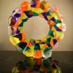 richard-royal-geo-series-geo16-04-orange-purple-yellow-front-hot-glass-sculpture