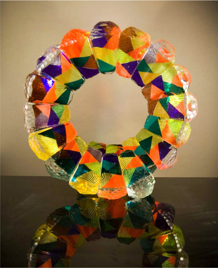 richard-royal-geo-series-geo16-04-orange-purple-yellow-front-hot-glass-sculpture