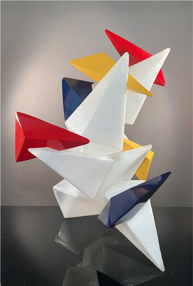 richard-royal-geo-series-geo20-03-white-primary-colors-hot-glass-sculpture