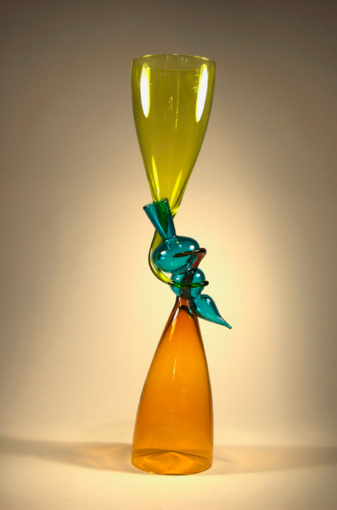 richard-royal-relationship-series-r03-27-orange-turquoise-citrine-hot-glass-sculpture