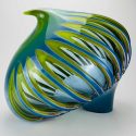 richard-royal-diamond-cut-series-DC22-11-detail1-green-blue-hot-blown-glass-sculpture