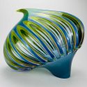 richard-royal-diamond-cut-series-DC22-11-green-blue-hot-blown-glass-sculpture